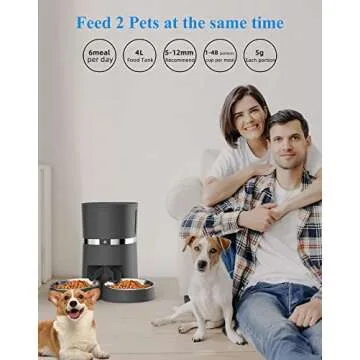 Automatic Cat Feeder with Voice and Portion Control for Pets