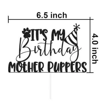 Stylish MFULHUBA Dog Birthday Cake Topper - Celebrate Now!
