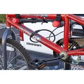 BRINKS 5 ft Bike Lock Cable with Preset Combination, Vinyl Covered for Outdoor Use