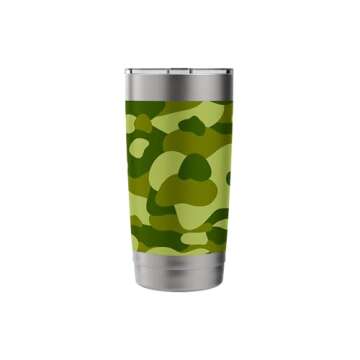 Green Camo Trendy Hunting Camouflage Hunters Pattern Stainless Steel Insulated Tumbler
