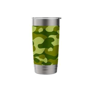 Green Camo Trendy Hunting Camouflage Hunters Pattern Stainless Steel Insulated Tumbler
