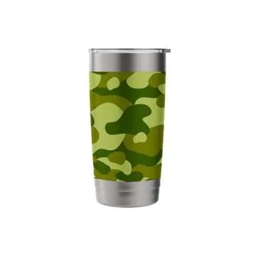 Green Camo Trendy Hunting Camouflage Hunters Pattern Stainless Steel Insulated Tumbler