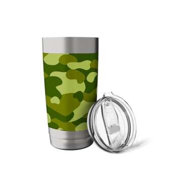 Green Camo Trendy Hunting Camouflage Hunters Pattern Stainless Steel Insulated Tumbler