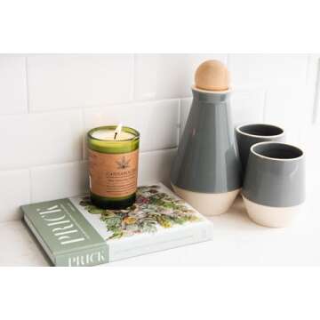 Cannabolish Wintergreen Smoke Odor Eliminating Candle, 7 oz., Natural Ingredients + Smoke Odor Spray 2 oz. Bundle