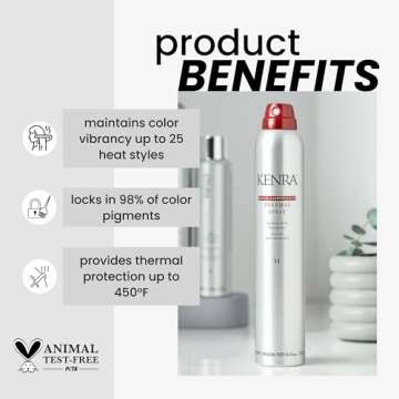 Kenra Color Maintenance Thermal Spray 11 | Color Protection Hairspray | All Hair Types | 8 oz (Pack of 1)