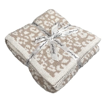 Soft Plush Leopard Blanket Cozy Lightweight Reversible Throw