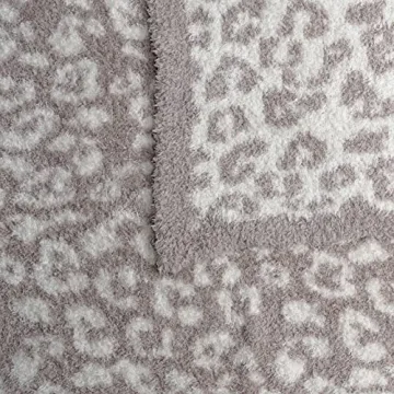 Soft Plush Leopard Blanket Cozy Lightweight Reversible Throw