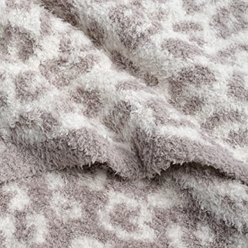 Soft Plush Leopard Blanket Cozy Lightweight Reversible Throw