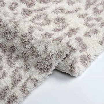 Soft Plush Leopard Blanket Cozy Lightweight Reversible Throw