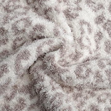 Soft Plush Leopard Blanket Cozy Lightweight Reversible Throw