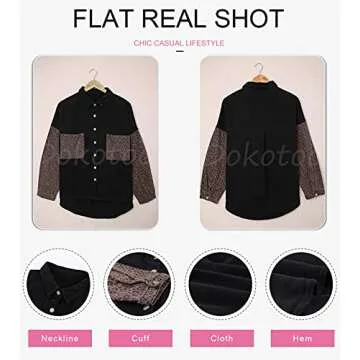 Stylish Dokotoo Women's Leopard Patchwork Shacket