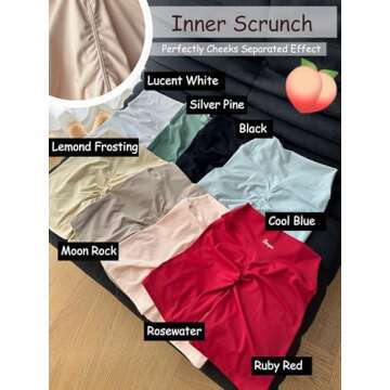 Danysu Womens Biker Shorts Women with Hidden Butt Scrunch High Waisted Workout Gym Shorts with Tummy Control 5" Inseam Rosewater S