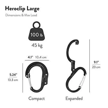 HEROCLIP Gear Clip and Hook for Heavy Duty Organization