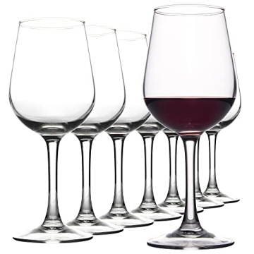 FAWLES Fully Tempered Wine Glass Set - Stylish, Shock Resistant, Dishwasher Safe