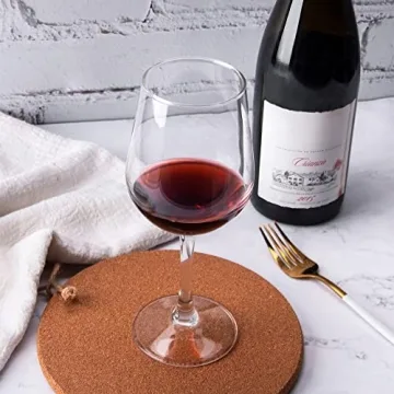 FAWLES Shock Resistant Wine Glass Set for All Drinks