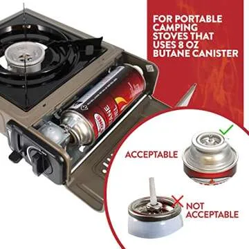 GasOne Camping Butane Fuel - 4 Pack of 8oz Canisters for Outdoor Cooking