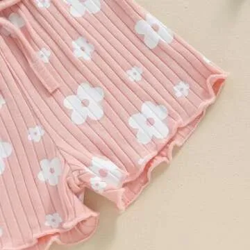 ITFABS Toddler Summer Floral Tank Outfit 0-5 Years