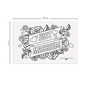 Wedding Themed Coloring Activity Placemats / 12 Wedding Coloring Sheets / 11" x 17" Kids Drawing Paper/Disposable Placemats