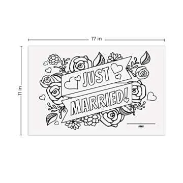 Wedding Themed Coloring Activity Placemats / 12 Wedding Coloring Sheets / 11" x 17" Kids Drawing Paper/Disposable Placemats