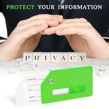 Durable Silicone Luggage Tags Set with Privacy Protection