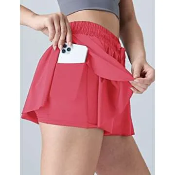 Trendy 3 Pack Women's Running Shorts with Built-in Spandex