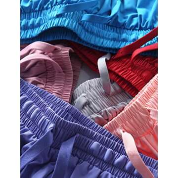 Trendy 3 Pack Women's Running Shorts with Built-in Spandex