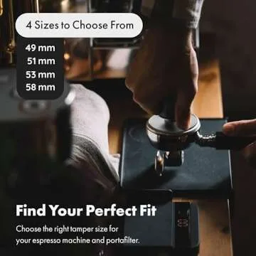LuxHaus Espresso Tamper - 53mm Calibrated Coffee Tamper for Espresso Machine with Spring Loaded 100% Flat Stainless Steel Base
