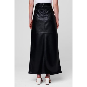 BLANKNYC Vegan Leather Maxi Skirt with Front Slit detail
