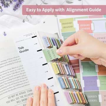 Bible Tabs for Easy Study & Navigation in Pastel Colors
