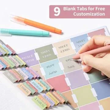 Bible Tabs for Easy Study & Navigation in Pastel Colors
