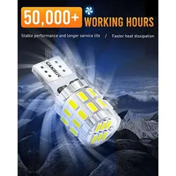 Bright LUYED 194 LED Bulbs for All Vehicle Types Pack of 2