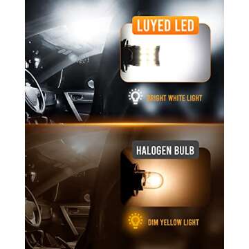 Bright LUYED 194 LED Bulbs for All Vehicle Types Pack of 2