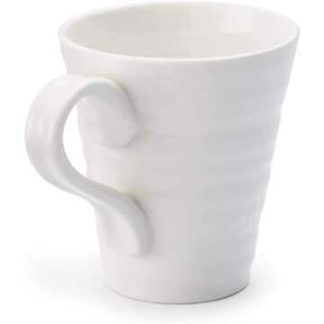 Portmeirion Sophie Conran White Mugs | Set of 4 | 12.5 Ounce Mugs for Coffee, Tea, and Hot Cocoa | M...