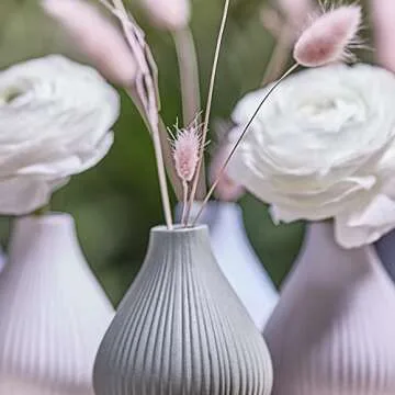 Chive 'Frost' Ceramic Vase Set — 6 Beautiful Bud Vases