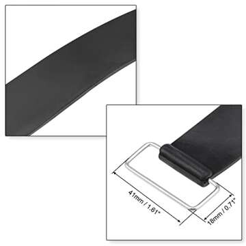 uxcell 7.1-inch Non-Slip Rubber Battery Straps - 5pcs