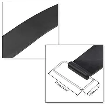 uxcell 7.1-inch Non-Slip Rubber Battery Straps - 5pcs