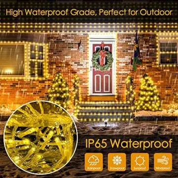 YILINM Christmas Lights Outdoor 800LED 262FT,IP65 Waterproof Plug in Christmas Tree Lights with Remo...