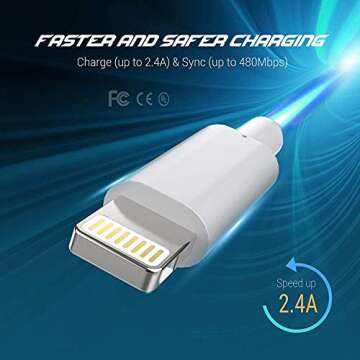 MFi Certified Lightning Cable - iPhone Charger Cable 3 Pack 6ft - ilikable Durable iPhone Charging Cable Cord for iPhone 14 13 12 11 Mini Pro XR Xs Max X SE 8 Plus 7 Plus 6S Plus iPad AirPods