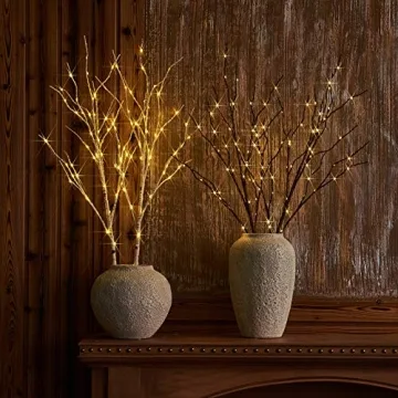LITBLOOM 30IN Lighted Willow Branches with Timer
