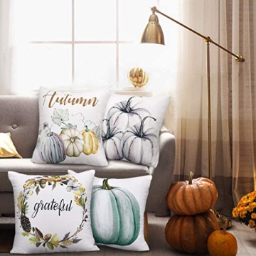Autumn Throw Pillow Covers Set for Thanksgiving Decor