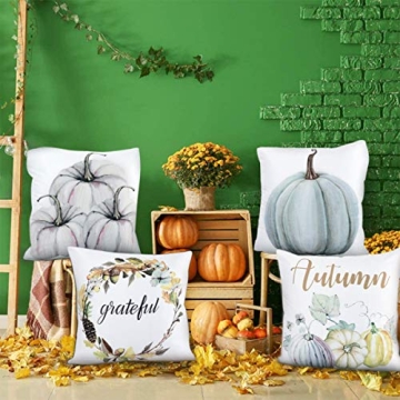 Autumn Throw Pillow Covers Set for Thanksgiving Decor