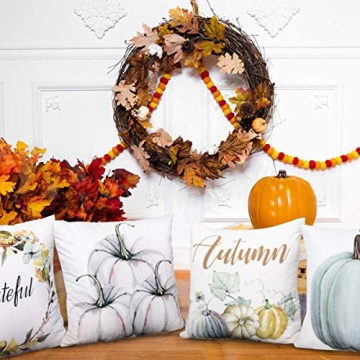 Autumn Throw Pillow Covers Set for Thanksgiving Decor