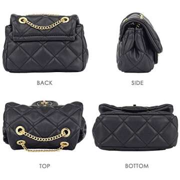 mibasies Kids Purse Toddler Gifts for Little Girls Crossbody Purses Presents,Small,(A4 black)