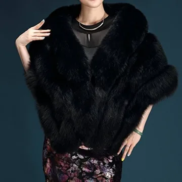 Caracilia Luxury Faux Fur Wrap for Weddings and Events