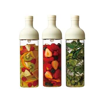 Hario Filter-In Cold Brew Tea Bottle, 750ml, White