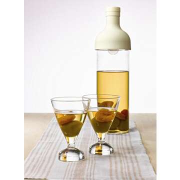 Hario Filter-In Cold Brew Tea Bottle, 750ml, White