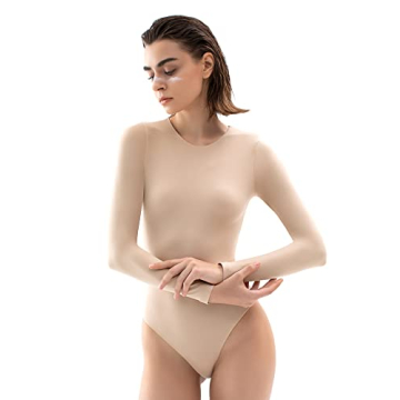PUMIEY Long Sleeve Bodysuit for Women - Sexy & Comfortable Tops
