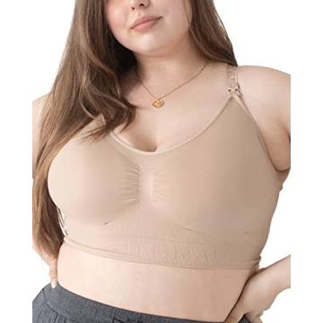Kindred Bravely Sublime Busty Seamless Nursing Bra | Wireless Maternity & Postpartum Bra in Beige, X...