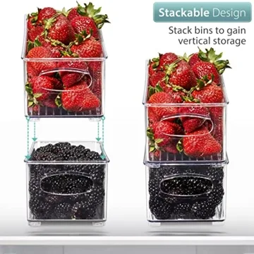 Sorbus Stackable Organizer Bins for Kitchen & Pantry Storage