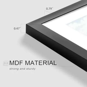 Picrit 8x10 Picture Frame Set of 12, Display 5x7 with Mat or 8x10 Without Mat, Photo Frames for Wall...